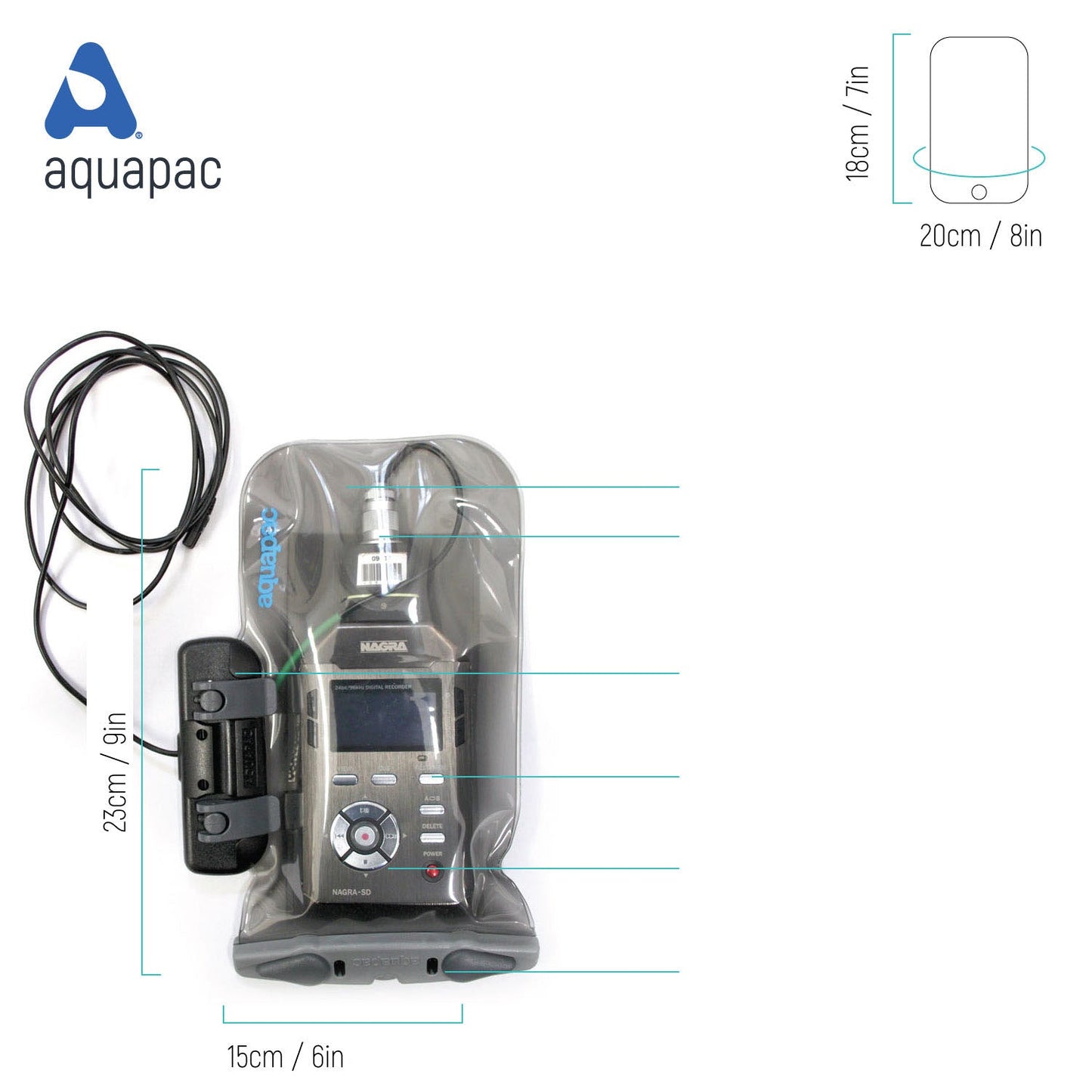 Waterproof Radio Mic Case Medium - AQ548S