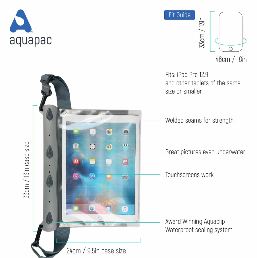 Waterproof iPad Pro Case - Landscape 12.9inch With Foam AQ670F